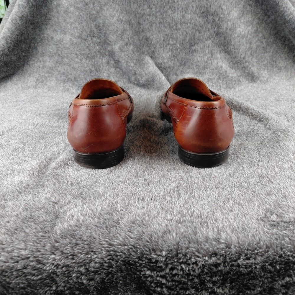 Giorgio Brutini Mens Newark Brown Woven Leather Tassel Loafers Shoes 8 M 897 - Picture 5 of 8